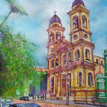 Painting titled "Catedral Metropolit…" by Jorge Ferreira, Original Artwork, Pastel