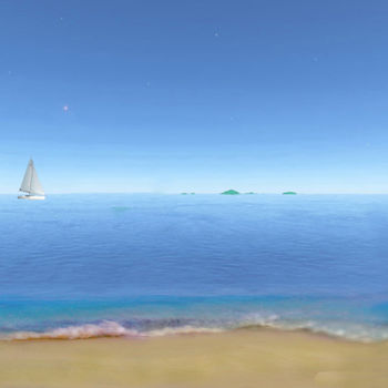 Arte digital titulada "beyond-the-sea-is-a…" por Jorge Gallardo, Obra de arte original, Pintura Digital