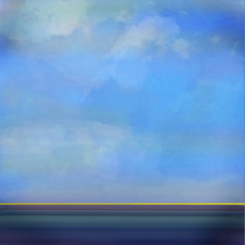 Arte digital titulada "blue-landscape-is-a…" por Jorge Gallardo, Obra de arte original, Pintura Digital