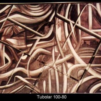 Painting titled "tubolar" by Jorgemiguele, Original Artwork, Oil