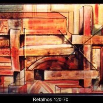 Painting titled "retalhos" by Jorgemiguele, Original Artwork, Oil