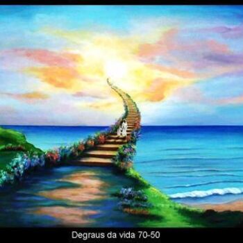 Painting titled "degraus da vida" by Jorgemiguele, Original Artwork, Other
