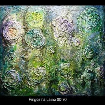Malarstwo zatytułowany „Pingos na lama” autorstwa Jorgemiguele, Oryginalna praca, Olej