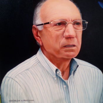 Painting titled "retrato Sr.Mário (…" by Jorgemiguele, Original Artwork