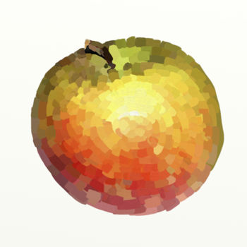 Digital Arts με τίτλο "Apple" από Jorgen Wagner, Αυθεντικά έργα τέχνης, Ψηφιακή ζωγραφική