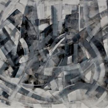 Pintura intitulada "Abstração VII" por Jorge Novaes, Obras de arte originais, Óleo