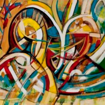Pintura intitulada "Abstração XIII" por Jorge Novaes, Obras de arte originais, Óleo