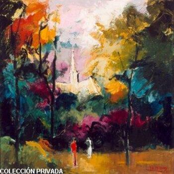 Painting titled "Caacupe desde el Pa…" by Maria Isabel Bianchi, Original Artwork