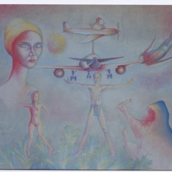 Peinture intitulée "La Profecia" par Jorge Velarde, Œuvre d'art originale, Huile