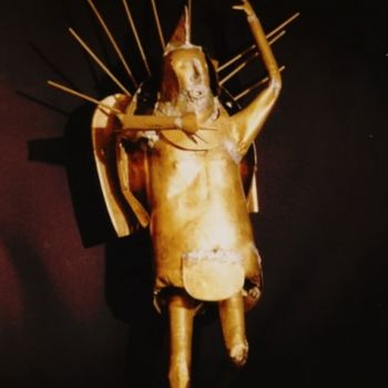 Скульптура под названием "Arcangel" - Jorge Velarde, Подлинное произведение искусства, Металлы