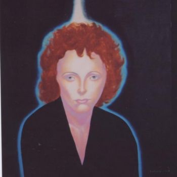 Painting titled "Retrato de Edith" by Jorge Velarde, Original Artwork, Oil