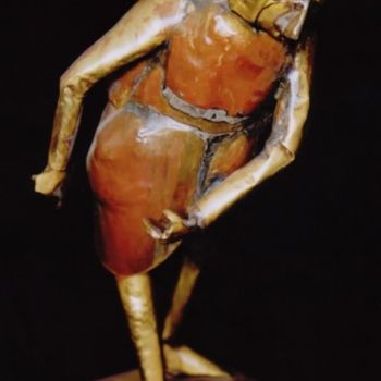 Escultura intitulada "The greeting" por Jorge Velarde, Obras de arte originais, Metais