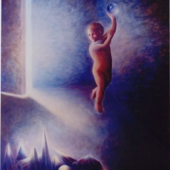 Pintura intitulada "The Awakening" por Jorge Velarde, Obras de arte originais, Óleo