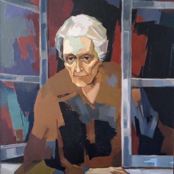 Pintura intitulada "La anciana" por Jori Duran, Obras de arte originais, Óleo