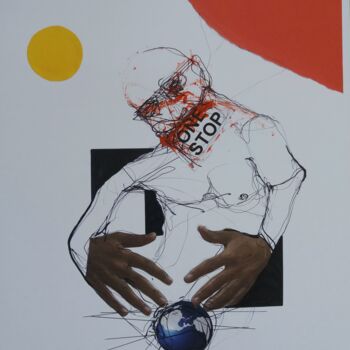 Collages intitolato "Acceso directo" da Jormay González Monduy, Opera d'arte originale, Collages