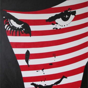 Peinture intitulée "mascarade" par Richard Jolicoeur, Œuvre d'art originale, Acrylique