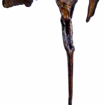 Sculpture intitulée "L'Ange protecteur" par Marc Troupel (Josabel 451), Œuvre d'art originale, Bois