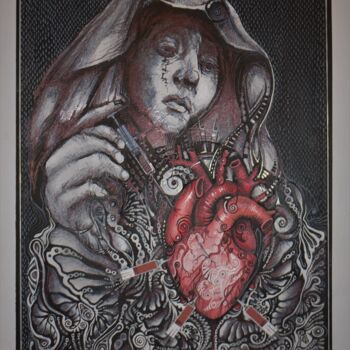 Arts numériques intitulée "La Maladie d'Amour" par Marc Troupel (Josabel 451), Œuvre d'art originale, Peinture numérique