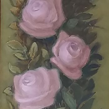 Painting titled "Rosas rosas" by José Alavés Lledó, Original Artwork, Oil