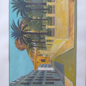 Painting titled "Paseito Ramiro" by José Alavés Lledó, Original Artwork, Watercolor