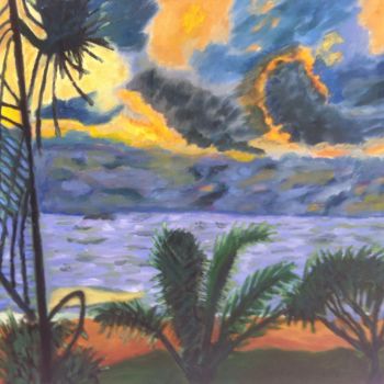 Painting titled "Playa Sriilanka" by José Antonio Martinho, Original Artwork