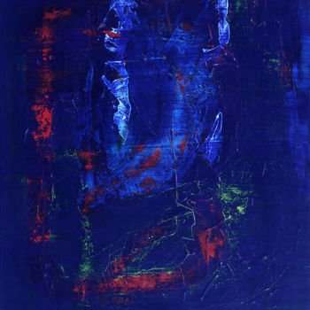 Pittura intitolato "BLEU N°1" da José Bosch, Opera d'arte originale, Acrilico