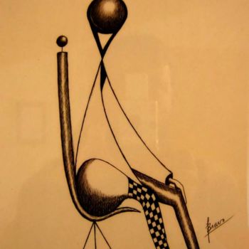 Drawing titled "Momento II" by José Bravo Rosa, Original Artwork, Ballpoint pen