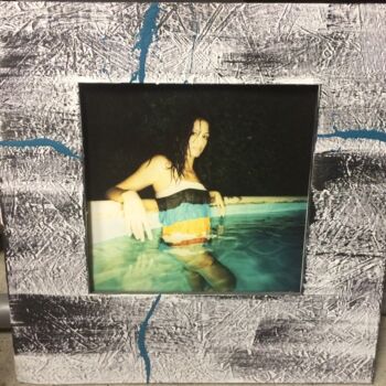 Peinture intitulée "Lady in Pool in Gre…" par Jose Caballero, Œuvre d'art originale, Huile