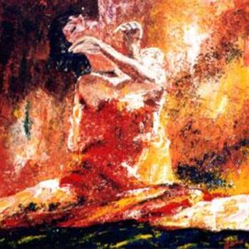 Peinture intitulée "hommage à pietragal…" par José Cano, Œuvre d'art originale, Huile