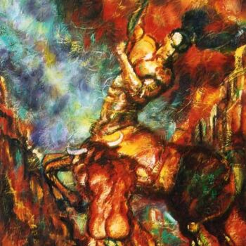 Peinture intitulée "corrida antique : l…" par José Cano, Œuvre d'art originale