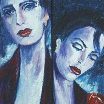 Painting titled "diptyque" by José Cano, Original Artwork, Oil