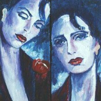 Painting titled "diptyque" by José Cano, Original Artwork, Oil