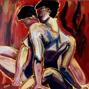 Peinture intitulée "ombres gemellaires" par José Cano, Œuvre d'art originale, Huile