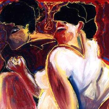 Peinture intitulée "gemelles" par José Cano, Œuvre d'art originale, Huile