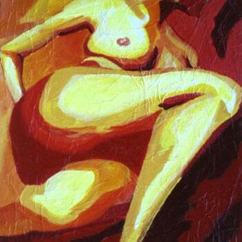 Peinture intitulée "plénitude de femme" par José Cano, Œuvre d'art originale, Huile