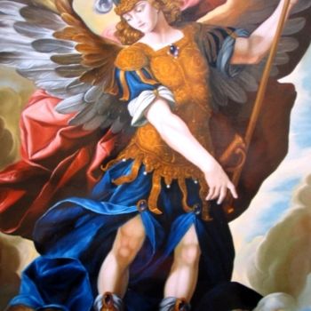Pintura titulada "DE LA SERIE ANGELES…" por José Espinoza Moraila Pintor Mexicano, Obra de arte original