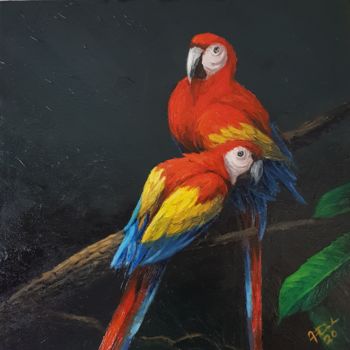 Pintura titulada "Las rojas" por Danilo Fortin, Obra de arte original, Oleo