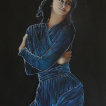 Картина под названием "BLEU AZUR" - José Garcia (GARBEL), Подлинное произведение искусства, Акрил