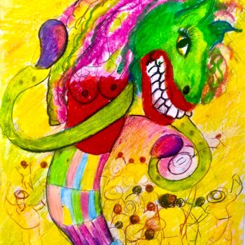 Pintura titulada "Segua" por Jose Jackson Gudamuz, Obra de arte original, Pastel