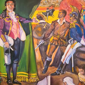 Pittura intitolato "Spanish Popurri of…" da José Luis Reyes López, Opera d'arte originale, Olio