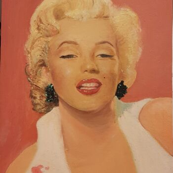 Peinture intitulée "Marilyn" par José Luis Ruiz Pizarro, Œuvre d'art originale, Huile Monté sur Châssis en bois