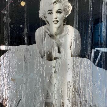 绘画 标题为“Marilyn Monroe Ball…” 由José Salcedo, 原创艺术品, 2D数字工作 安装在铝上