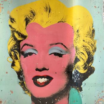 绘画 标题为“Marilyn Monroe, Pop…” 由José Salcedo, 原创艺术品, 丙烯 安装在铝上
