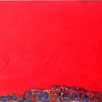 Peinture intitulée "Rouge vif" par Jose Mangano, Œuvre d'art originale