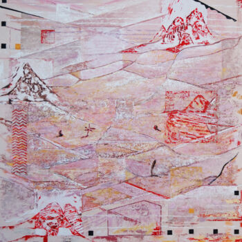 「Paisatge19」というタイトルの絵画 Jose María Calによって, オリジナルのアートワーク, オイル ウッドストレッチャーフレームにマウント
