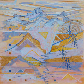 제목이 "Paisatge20"인 미술작품 Jose María Cal로, 원작, 기름 나무 들것 프레임에 장착됨