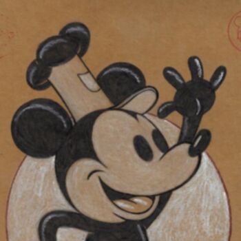Desenho intitulada "Mickey Mouse - 1930…" por José Maria Millet Lopez (Millet), Obras de arte originais, Tinta