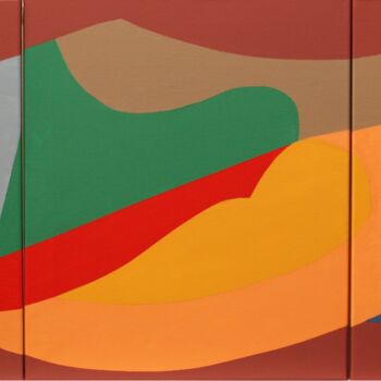 Pintura titulada "GOLONDRINAS triptico" por Jose Maria Palacin Calvo, Obra de arte original, Acrílico Montado en Bastidor de…