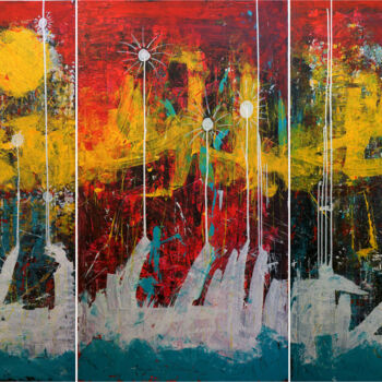 Malerei mit dem Titel "Hope Triptych Nro 0…" von Jose Montero, Original-Kunstwerk, Acryl