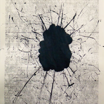 Картина под названием "Black Nro 001" - Jose Montero, Подлинное произведение искусства, Акрил